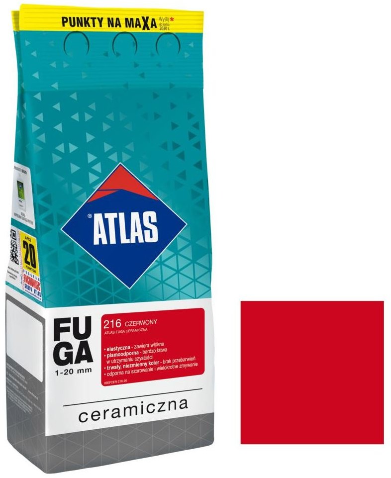 Atlas Fuga ceramiczna 216 czerwony 2 kg