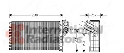 VAN WEZEL Wymiennik ciepła, ogrzewanie wnętrza 40006226