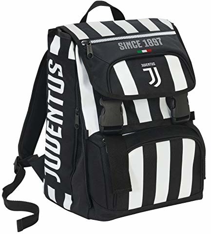 Seven Seven Zaino Sdopp.big Juventus Coaches plecak dziecięcy, 41 cm, 28 litrów, czarny (Bianco e Nero) 2B6001907-F75