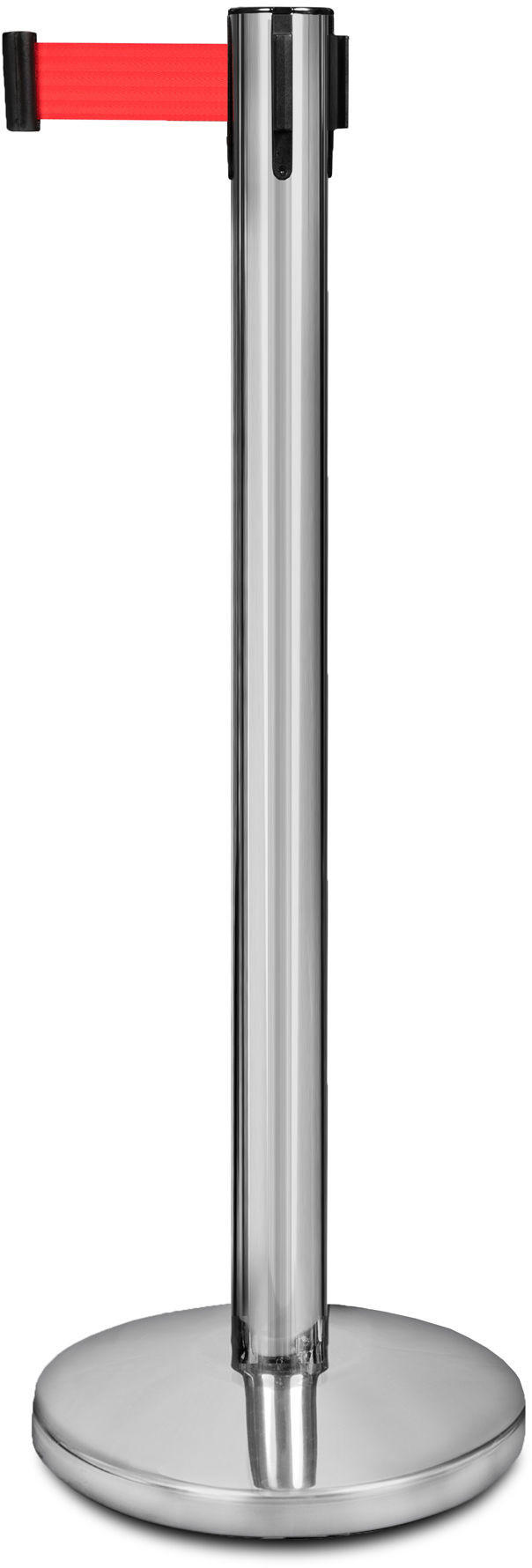 Słupek odgradzający z taśmą czerwoną 2,3m