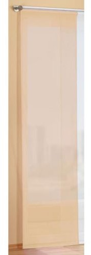 Gardinenbox Firana przesuwna zasłona powierzchniowa przystępna cenowo, przezroczysty, jednokolorowe, z akcesoriami, 85589, Sand, 245x60 85589