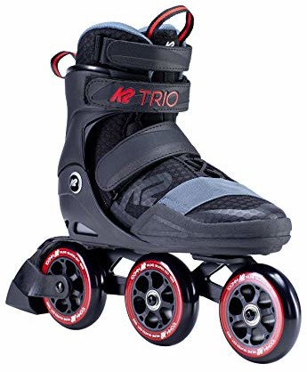 K2 TRIO S 100 łyżworolki męskie, czarno-czerwone, 40 EU (6,5 UK) I200202101
