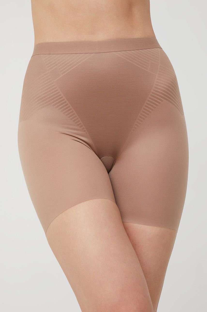 Spanx szorty modelujące damskie kolor brązowy