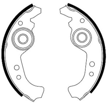 HELLA PAGID Zestaw szczęk hamulcowych 8DB 355 000-091