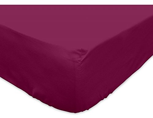 Soleil d'ocre Prześcieradło z gumką 90 x 200 cm bawełna SO Cassis (610822)