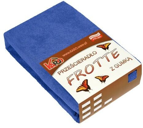 Karo Prześcieradło frotte z gumką 200x200 szafirowe F09-200 MKO-215482