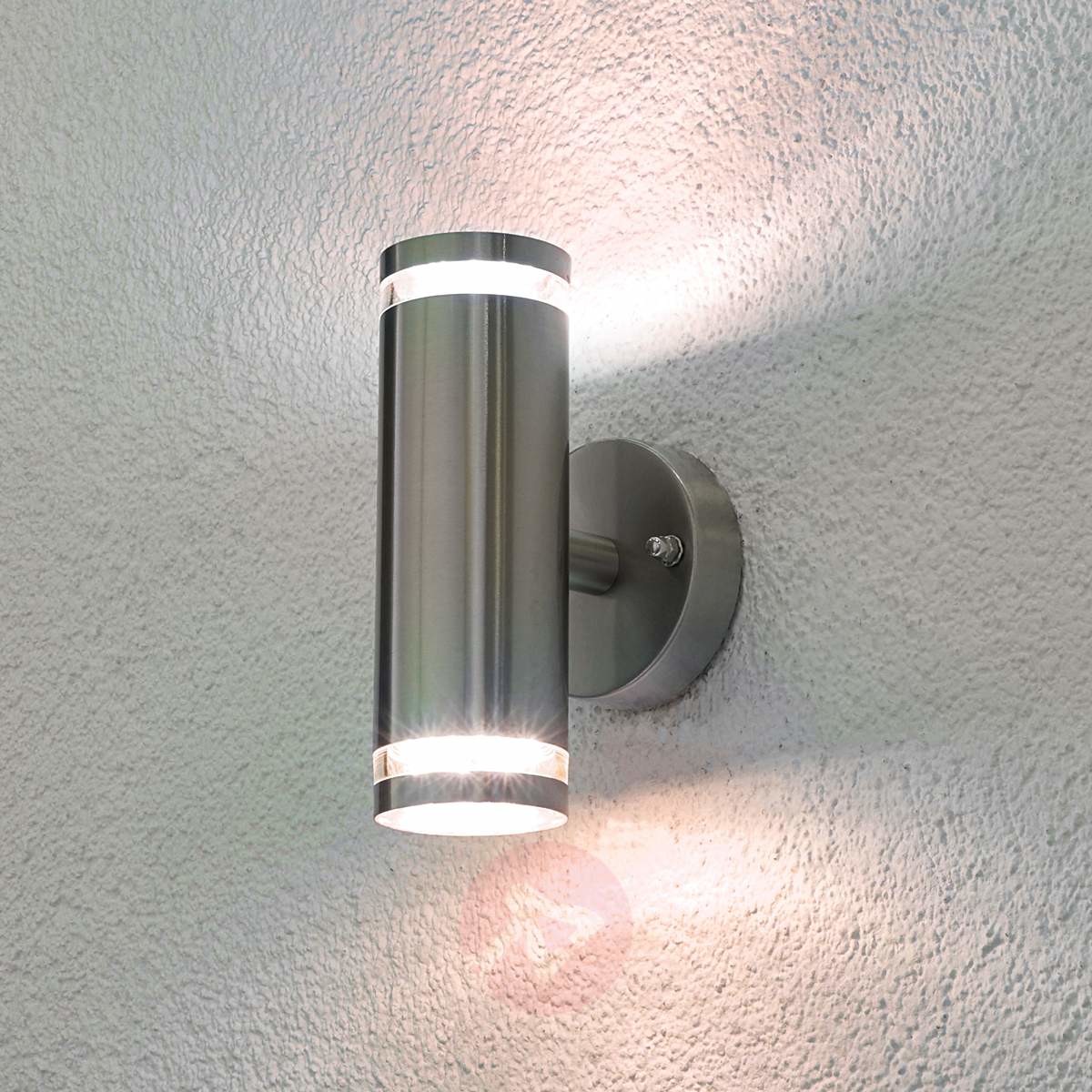 Lampenwelt Zewn Lampa ścienna TIBERIUS ze stali szl z LED