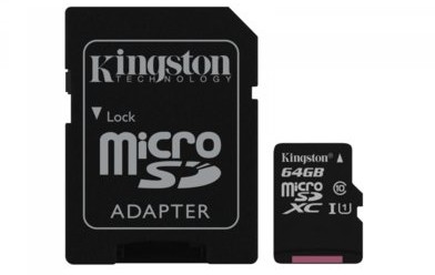 Kingston Micro SD Class 10 Gen2 + adapter 64GB (SDC10G2/64GB)