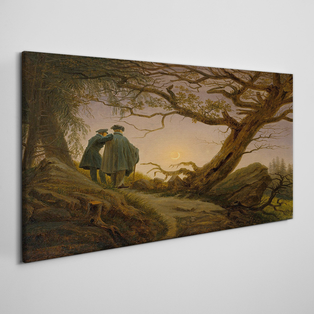 PL Coloray Obraz na Płótnie las skała słońce przyroda 100x50cm