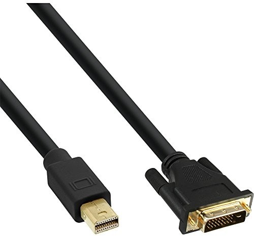 InLine 17226 kabel, wtyczka mini DisplayPort na DVI-D (24 i 1) wtyczka, 0,5 m czarna 17226