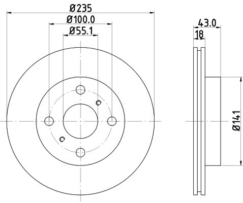 HELLA PAGID Tarcza hamulcowa PAGID 8DD355107-281