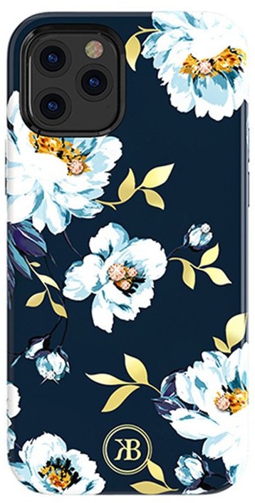 Kingxbar Blossom etui ozdobione oryginalnymi Kryształami Swarovskiego iPhone 12 mini wielokolorowy (Gardenia)