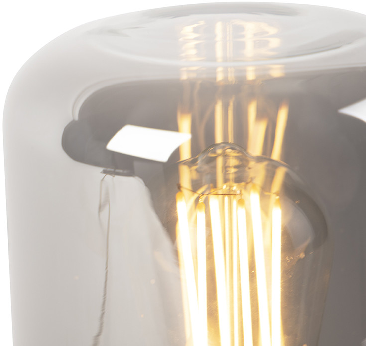 QAZQA Designerska lampa stołowa mosiądz przydymione szkło - Bliss Cute