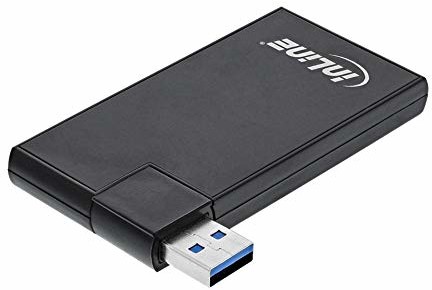 InLine 180 Twist Hub USB 3.0 4 port obrotowy czarnym, 35391 35391