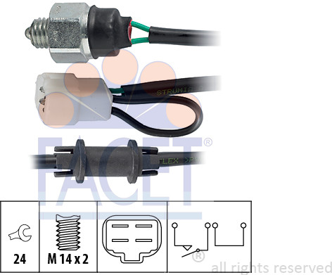FACET Przełącznik, światło cofania 7.6229