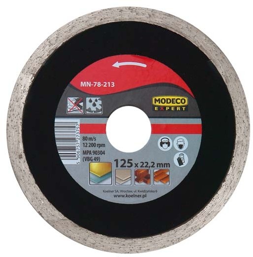 Modeco Ściernica diamentowa pełna do przecinarek 180mm MN-78-210 MN-78-210