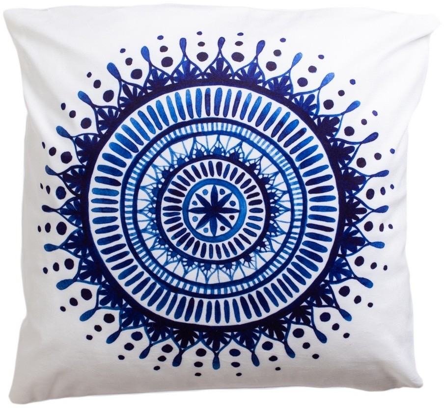 Poduszka Blue mandala, 40 x 40 cm
