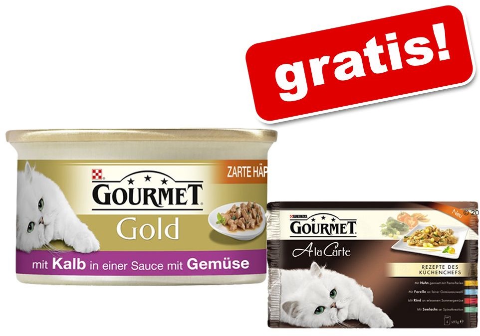 Purina Gourmet 41 + 7 gratis! Gold Kawałki w Sosie/Mix kawałków w sosie 48 x 85g Kawałki w Sosie cielęcina z warzywami