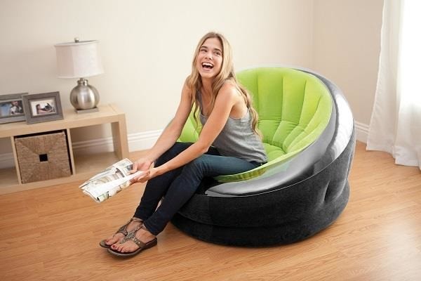 INTEX Fotel dmuchany w nowoczesnym stylu 112 x 109 x 69 cm INTEX 68581 s-552-uniw