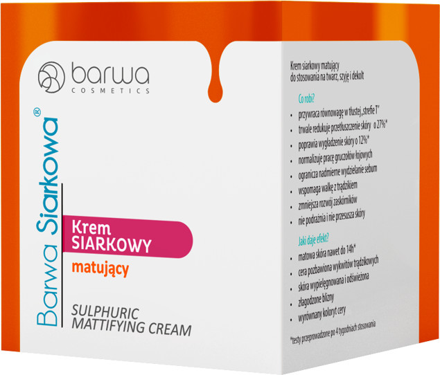 Barwa Siarkowa Krem siarkowy matujący 50ml