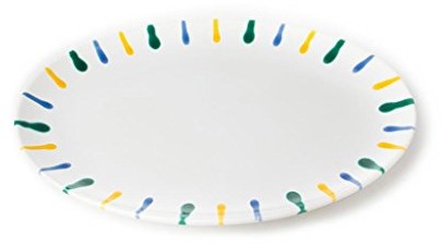 Gmundner Keramik Manufaktur GmbH Gmundner ceramika manufaktura 0103pose33 buntgeflammt blat, owalna, 33 x 26 cm