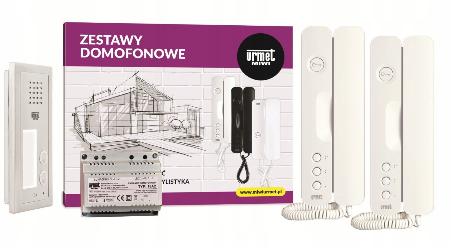 Euratech Urmet Zestaw Dwurodzinny 6025/402