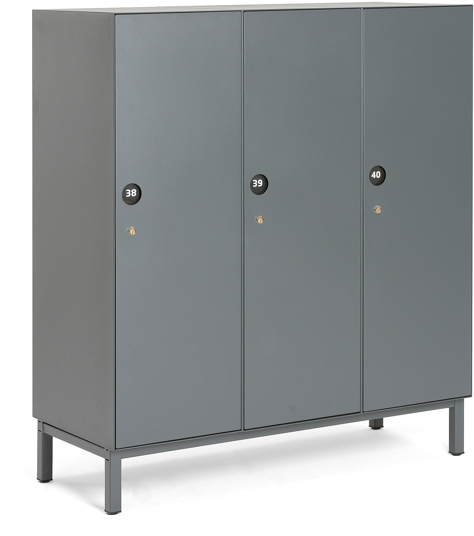 AJ Create: metalowa szafa Sign 3 moduły 1985x1200x500 mm szara z nóżkami 572333