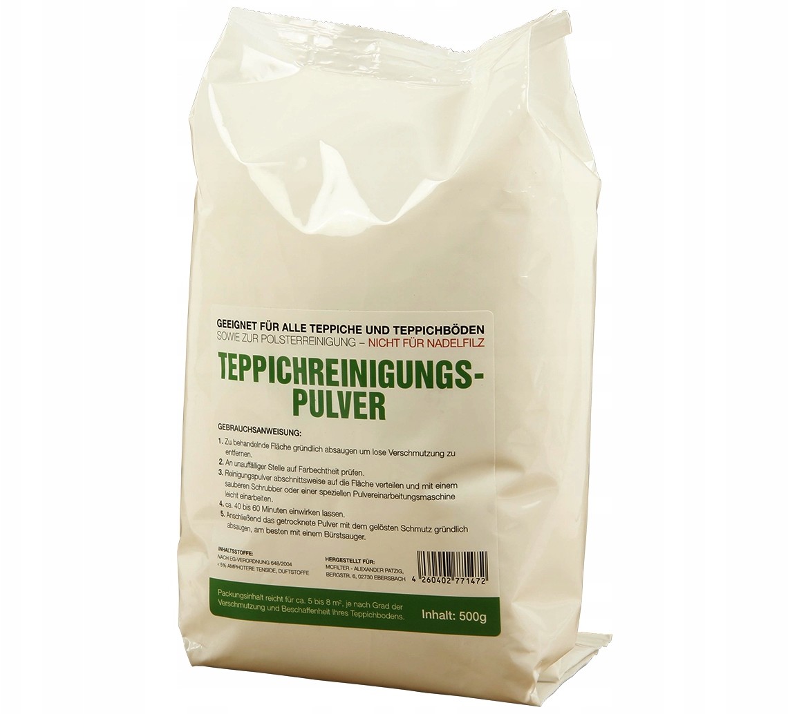 Proszek czyszczenia dywanów wykładzin 1,5 kg sucho