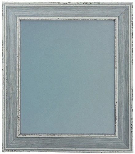 NA FRAMES BY POST FRAMES BY POST Scandi postarzana niebieska ramka zdjęcia z niebieską podkładką 45 x 30 cm VB00PW7A73G