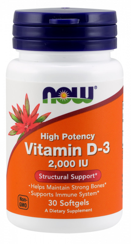 Now Foods Witamina D3 2000 IU 50 mcg (30 kaps.)