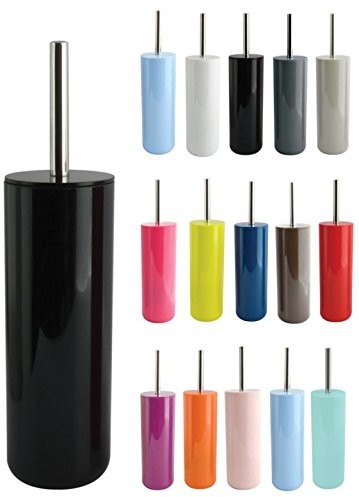 MSV szczotka do WC, szczotka sedesowa, szczotka toaletowa Inagua z pojemnikiem higienicznym, kolor czarny. 143937