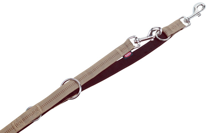 Nobby Smycz regulowana Soft Grip beżowa 20mm/200cm PNOB035