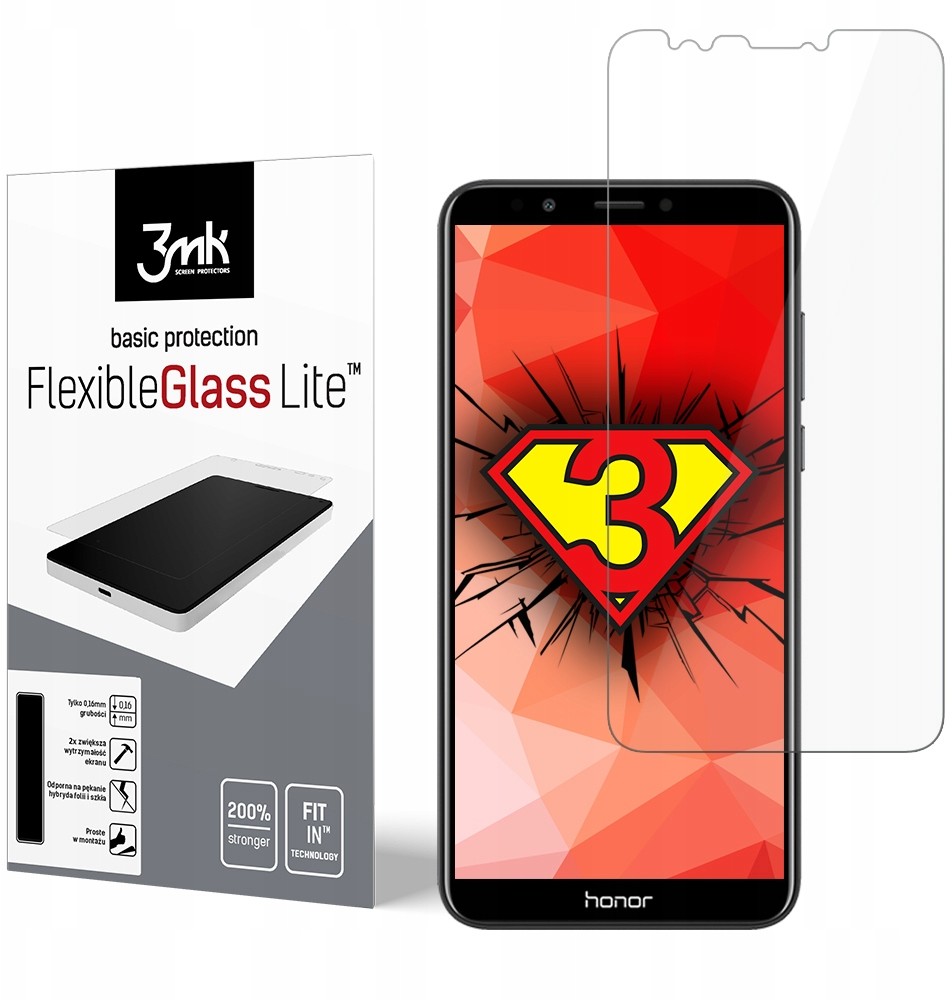 3MK Niepękające szkło FlexibleGlass Lite Honor 7C