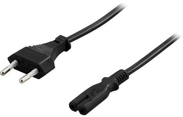 DELTACO DELTACO Power cable C7 (2 pins) Black - 1.8m DEL-109A