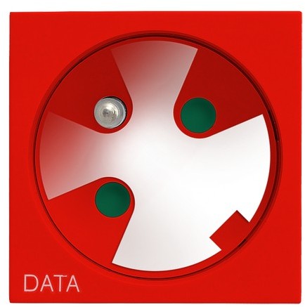 Ospel Gniazdo pojedyncze z uziemieniem DATA KIER Czerwony GK-1ZD/22