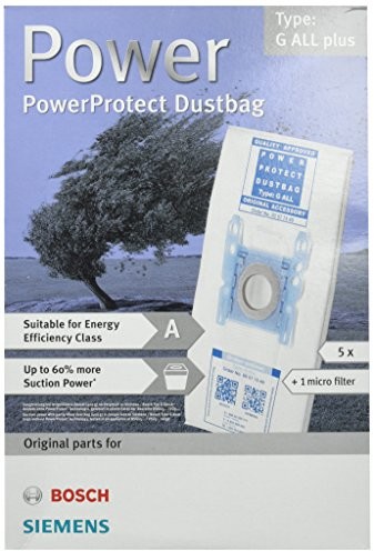 Bosch Oryginalny  typ G wszystkie typ PowerProtect SMS worków do odkurzacza i Filter-Set 46-BS-08