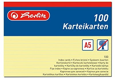 Herlitz fiszek DIN A5, żółty A5 1150515