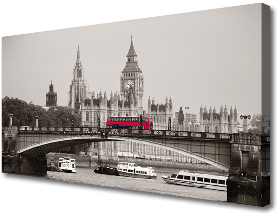 PL Tulup Obraz Canvas Most Londyn Big Ben 125x50cm