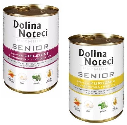 Dolina Noteci Premium Senior : Opakowanie - 12 x 400 g, Smak - Kurczak