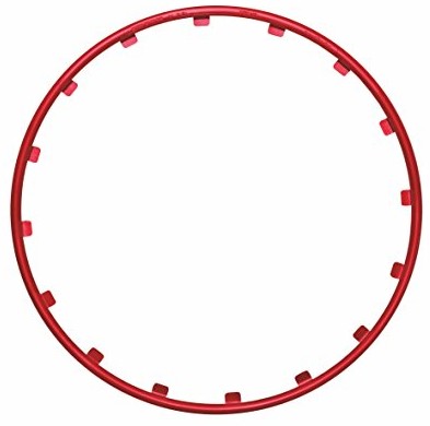 Rim Rimgz Ochrona RIM rimgz 63192 szczękowe aluminiowe 17 cali, czerwony, 4-częściowy, liczba 4 63192