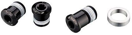 FSA śruby tarczy  386 K-Force o 2-biegowa (6-częściowy) o AL 7075-T6 o Torx T30 o czarna 390-1044