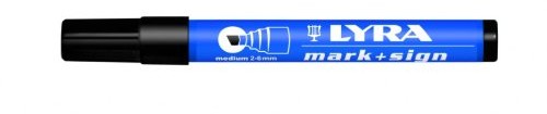 LYRA Lyra Permanent-marker 111 szerokość linii 2  6 MM Czarny Slant końcówką (4010099)