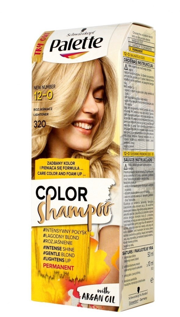 Schwarzkopf Palette Color Shampoo Szampon koloryzujący nr 12-0 (320) Rozjaśniacz 1op. 20414