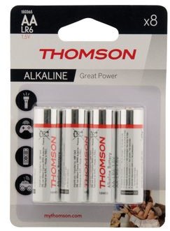 Thomson Baterie alkaiczne LR6 AA 1,5V THOMSON x8 150365