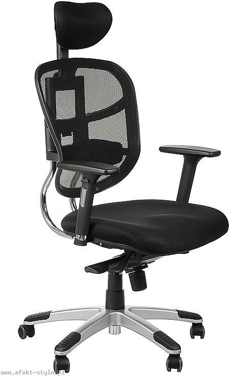 Import S Fotel Biurowy Obrotowy EF-HN5018 czarny z wysuwem siedziska