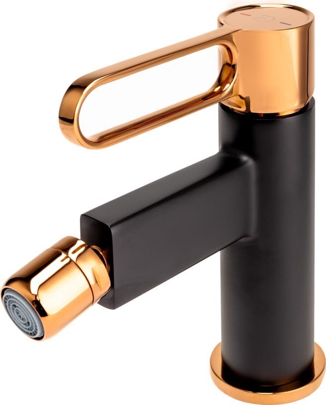 F-DESIGN FDesign ZAFFIRO FD1-ZFR-6-25 czarny + różowe złoto miedź) FD1-ZFR-6-25