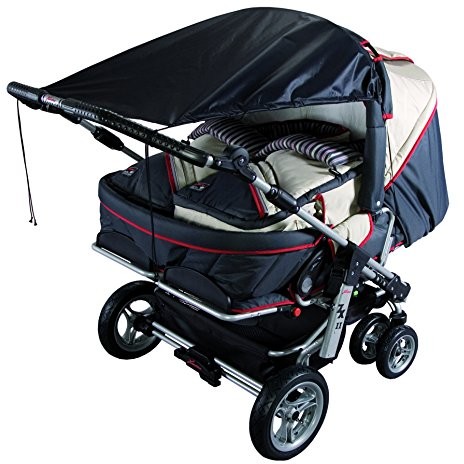 Sunnybaby Sunny Baby 11270 markizy do wózka dziecięcego Zwilling UPF 50 +, czarna