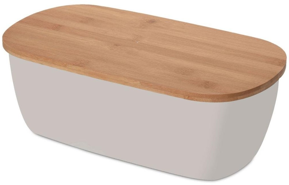 Chlebak z bambusową pokrywą QUBUSS, biały