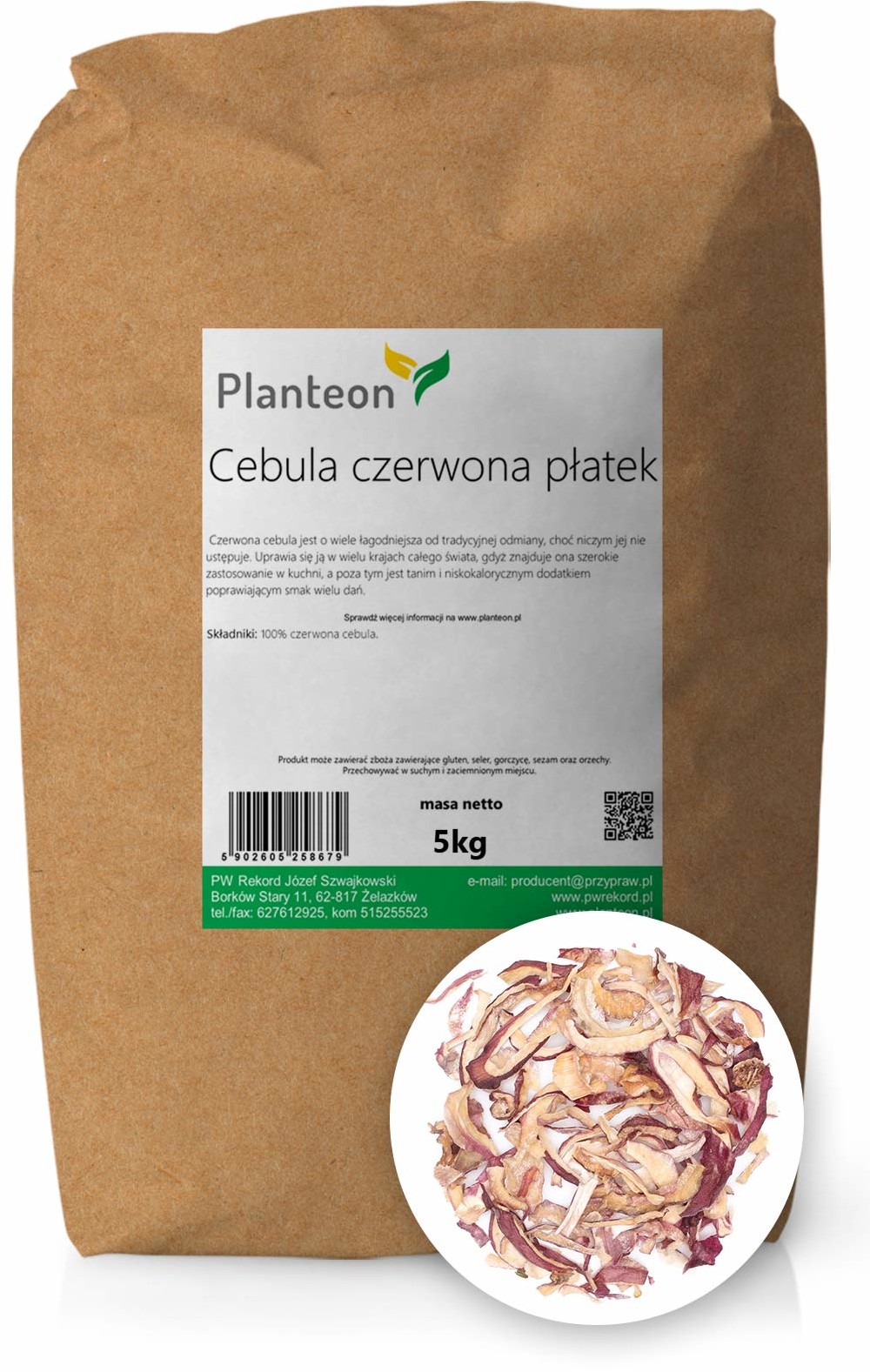 Planteon Cebula czerwona płatek 5kg 2-0003-09-6