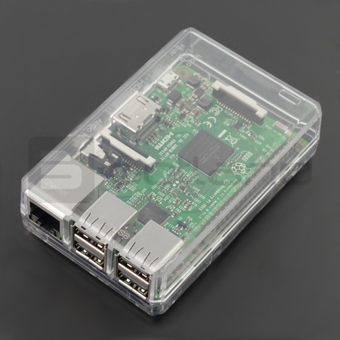 Obudowa Raspberry Pi Model 3/2/B+ - przezroczysta RPI-09226